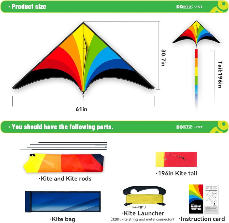 Doinfly Delta Kites for Kids & Adults, Extremely Easy to Fly, Single Line Beach Kite - Image 5